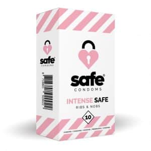 SAFE – Kondome – Gerippt und mit Noppen – 10 Stück