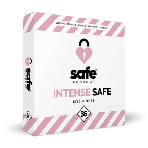 SAFE – Kondome – Gerippt und mit Noppen – 36 Stück